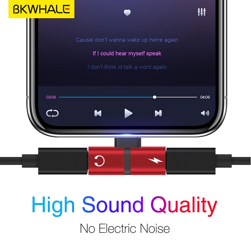 Đầu Chuyển Đổi Cáp OTG 2 Trong 1 Cho iP 7 8 X 11 12Audio