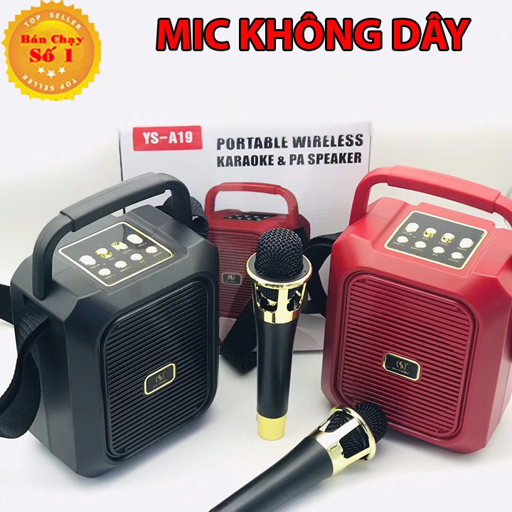 [Freeship] Loa Kẹo Kéo Karaoke Bluetooth Mini YS-A19 Tặng kèm micro không dây Tiện lợi - Âm to - Cực đã