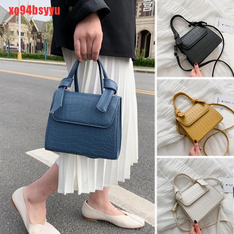 Túi Xách Họa Tiết Da Cá Sấu Phong Cách Vintage xo94bsyyu
