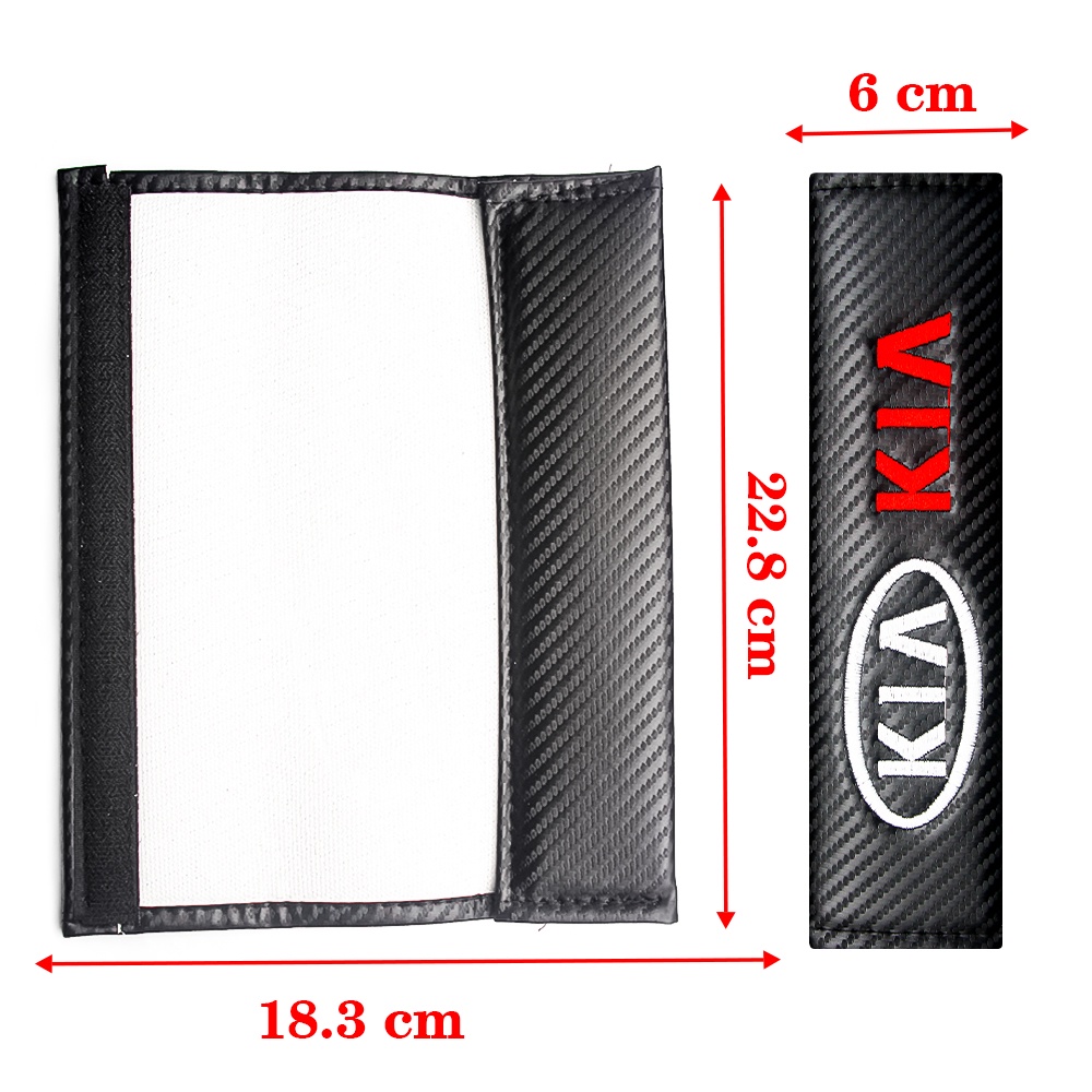 Set 2 Vỏ Bọc Dây An Toàn Bằng Sợi Carbon Cho Xe Hơi KIA Ceed Sportage Rio Sorento Optima Cerato Picanto k5
