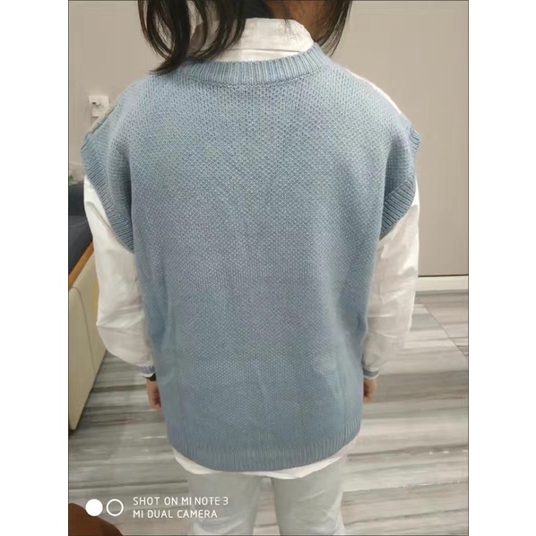 Set áo gile hoạ tiết đám mây cute dành cho nữ