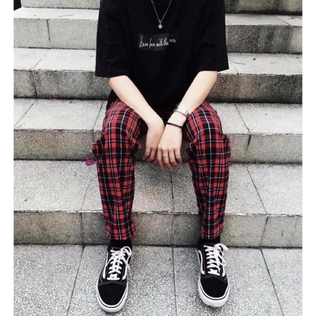Quần caro plaid pants