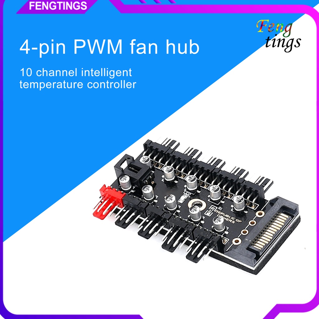 Hub quạt tản nhiệt PC PWM đa năng có dây cáp 3-pin/4-pin cho máy tính 12V