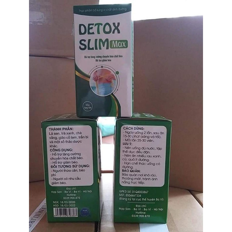 thuốc giảm cân thảo dược DETOX SLIM MAX