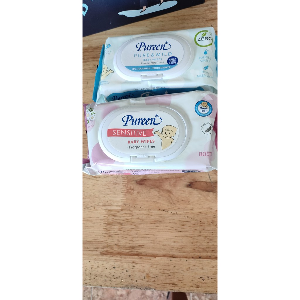 Combo 2 gói KHĂN ƯỚT CAO CẤP PUREEN 30 tờ và 80 tờ