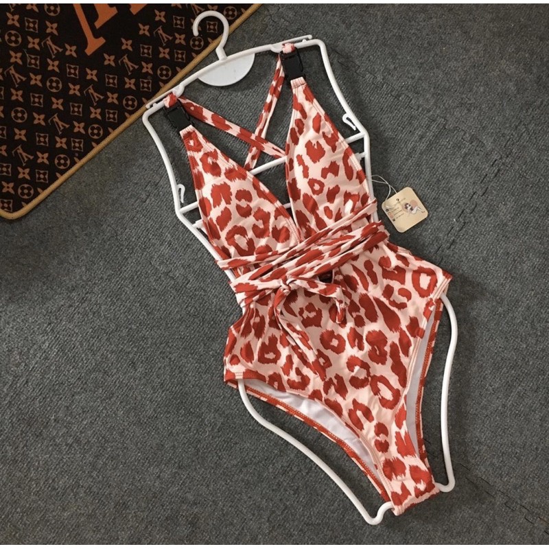 [BKN296] <ÂU> BODYSUIT HỒNG BEO ĐỐM ĐỎ SEXY | BigBuy360 - bigbuy360.vn