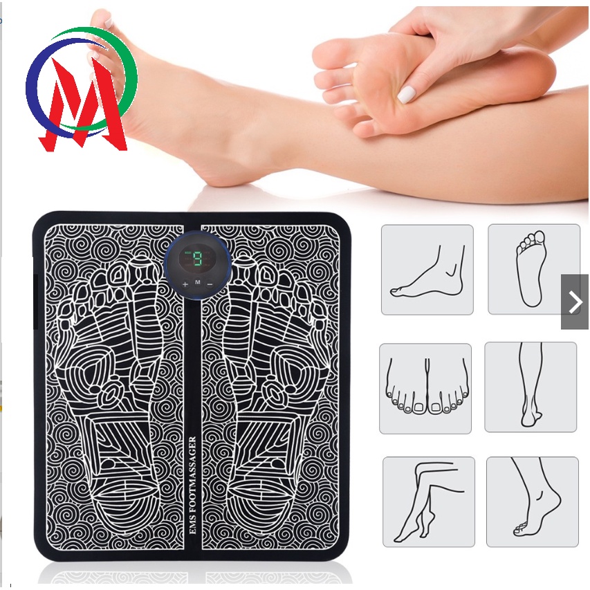 Thảm massage chân EMS   CÓ MÀN HÌNH HIỂN THỊ giúp lưu thông khí huyết, giảm đau mỏi chân