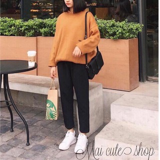 QUẦN KAKI đen basic unisex maicuteshop