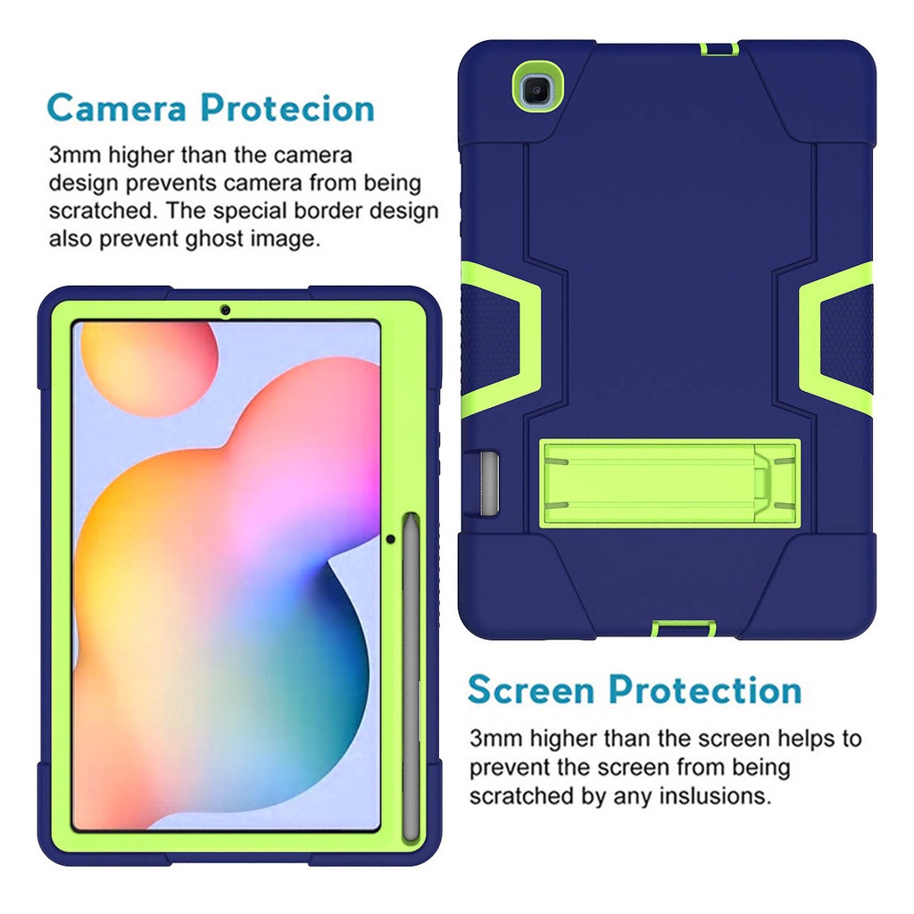 Ốp máy tính bảng có giá đỡ 3 trong 1 bảo vệ toàn diện cho Samsung Galaxy Tab S6 Lite P610 P615 SM-P610 SM-P615