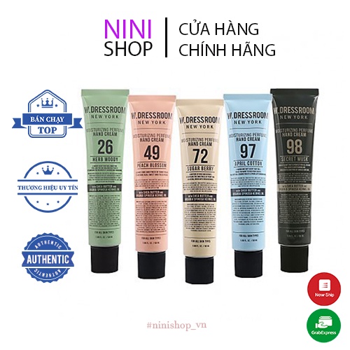 Kem dưỡng da tay W.Dressroom Moisturizing Perfume Hand Cream mùi 49, 97, 72, 03, 26, 34... 50ml