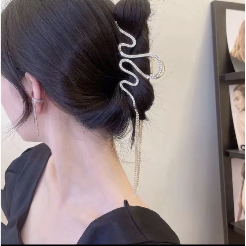 kẹp càng cua pha Lê đính đá, phụ kiện hot Hari korea accessories