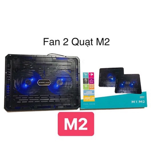 Đế tản nhiệt Laptop M2 2FAN. VI TÍNH QUỐC DUY