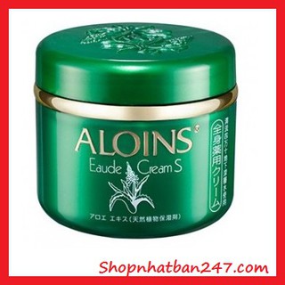 Kem lô hội Aloins Eaude Cream S Hỗ Trợ Dưỡng Trắng Da, Nắp xanh 185g
