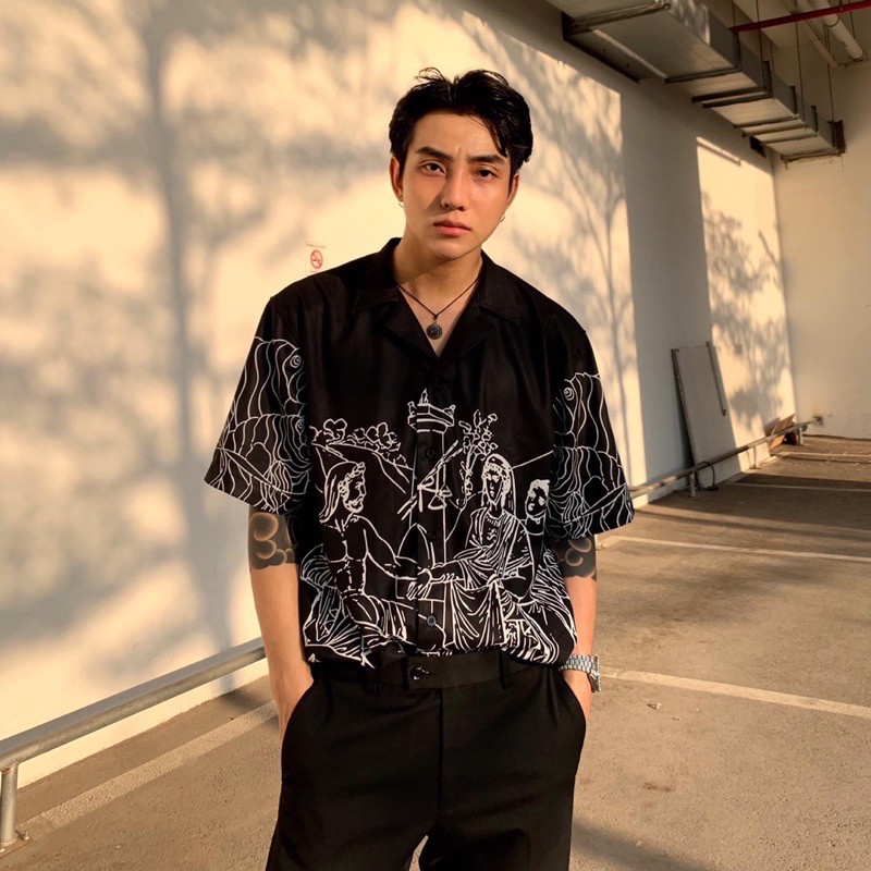 áo mơ mi tay lỡ BLACK RUTHLESS MENDE unisex | BigBuy360 - bigbuy360.vn