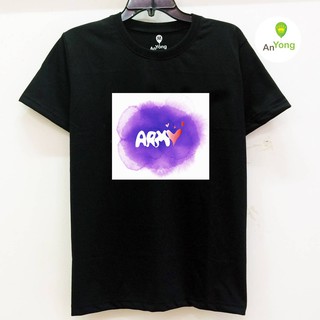 Áo thun BTS chữ ARMY nền tím