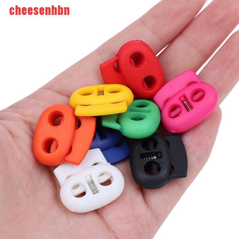 [cheesenhbn]20Pcs 5mm Hole Cord Lock Bean Stopper Toggle Clip DIY Shoelace Bag Accessories