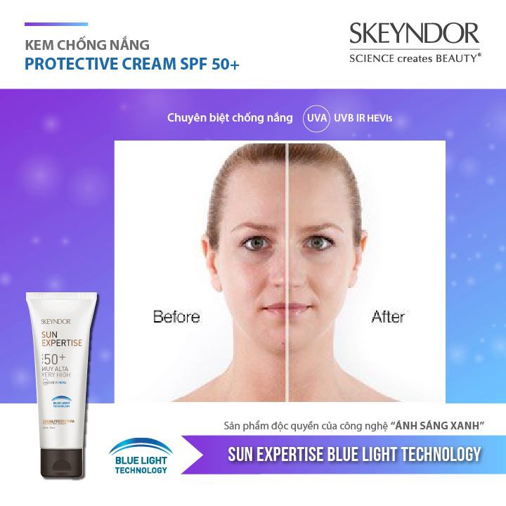 SKEYNDOR Sun Expertise Kem chống nắng SPF 50+ chống ánh sáng xanh Protective Cream Blue Light Technology 75ml | BigBuy360 - bigbuy360.vn