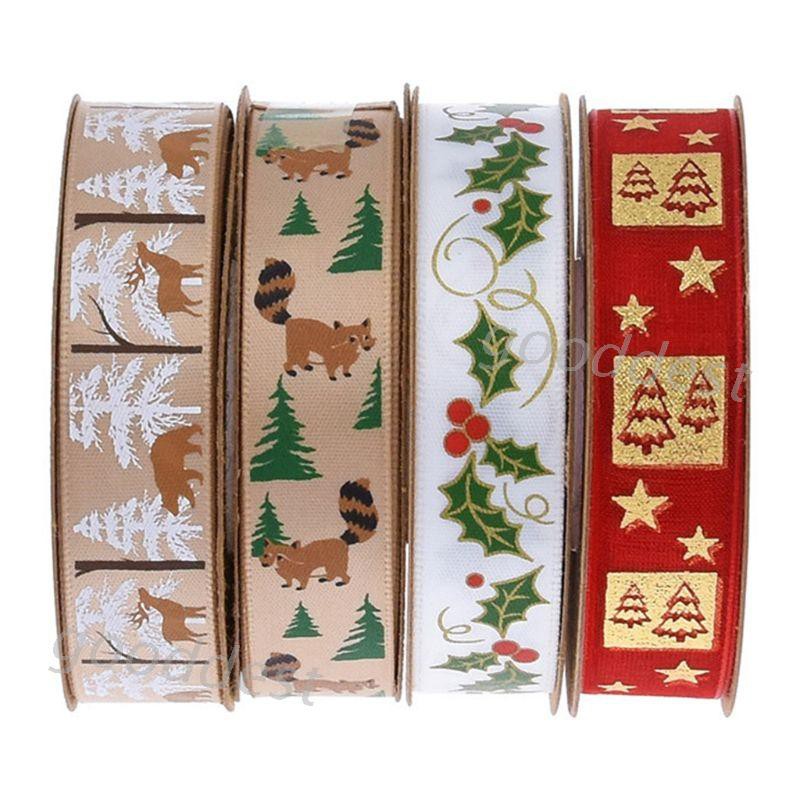 Cuộn Dây Ruy Băng 10 Yards Tự Trang Trí Hộp Quà Giáng Sinh