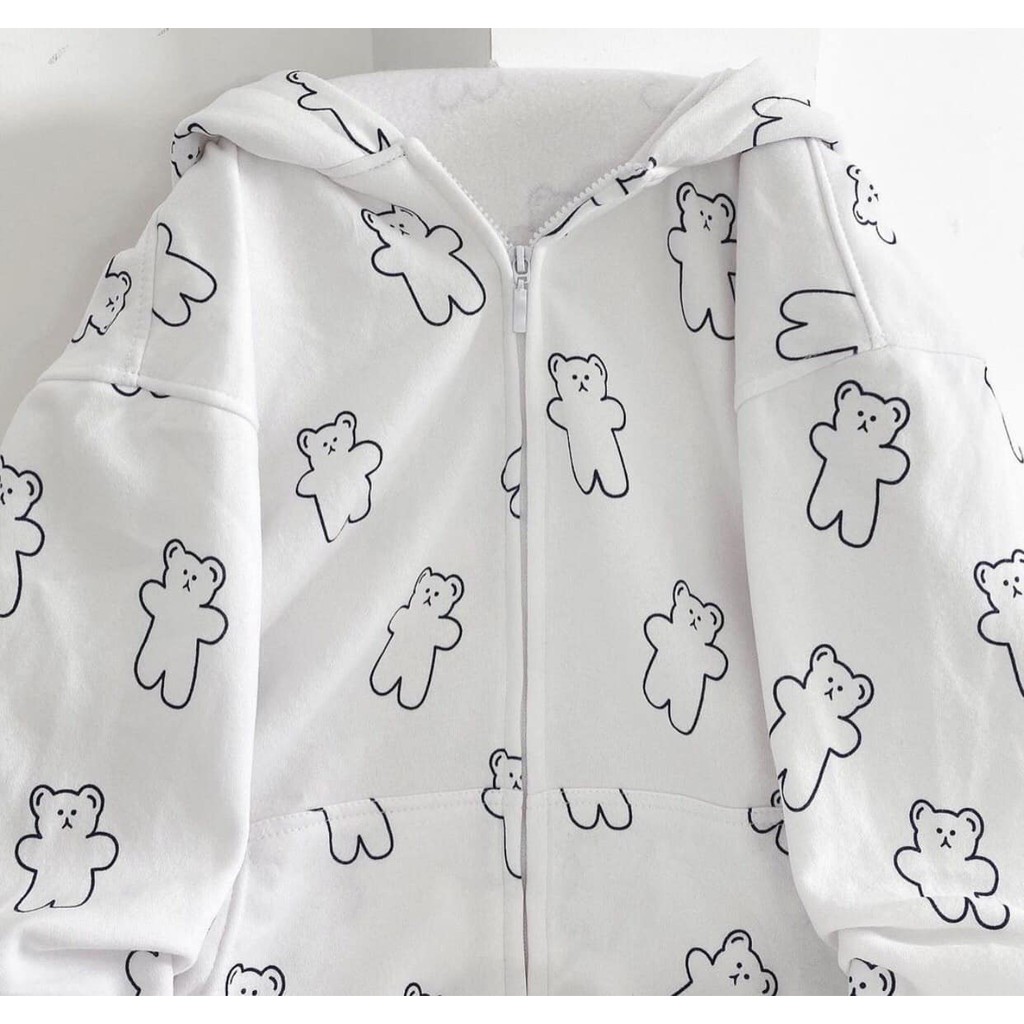 Áo khoác thời trang nam nữ form rộng hình chú gấu, phong cách Unisex | BigBuy360 - bigbuy360.vn