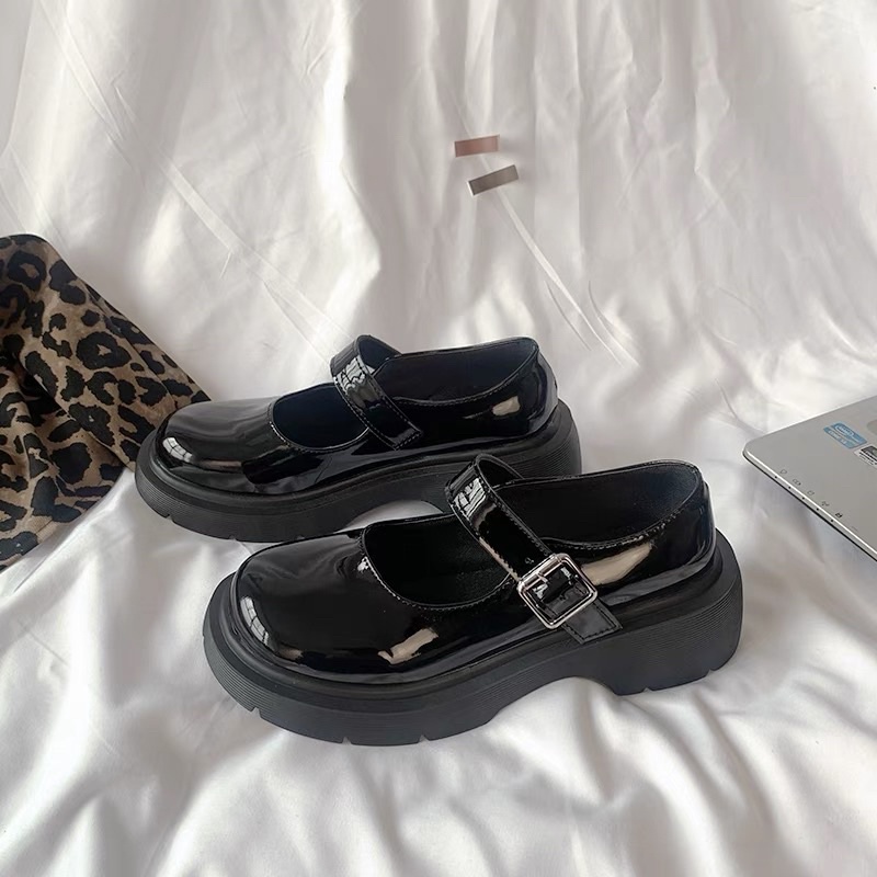 Giày Nữ Lolita Dây Cài 5cm Phong Cách Hàn Quốc
