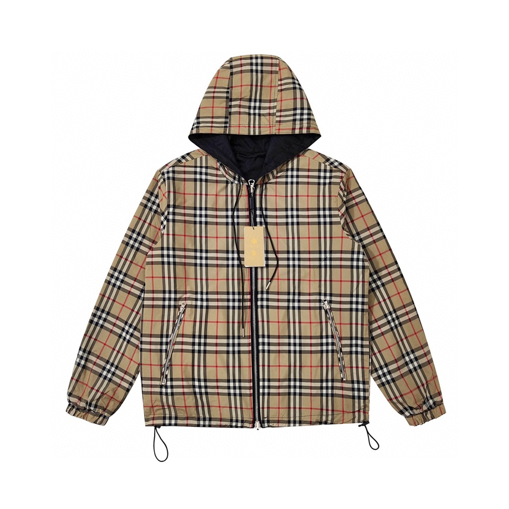 Áo khoác nam hai lớp thời trang cao cấp Burberry BBR họa tiết kẻ sọc cổ điển