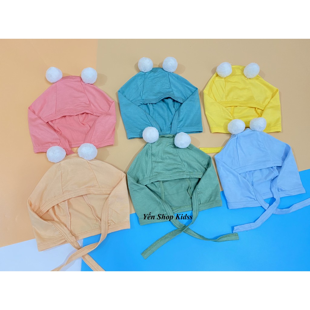 Sale !!! Bộ Dài Tay Kèm Mũ Quả Bông Minky Mom Đáng Yêu Cho Bé (Size từ 6-19kg)