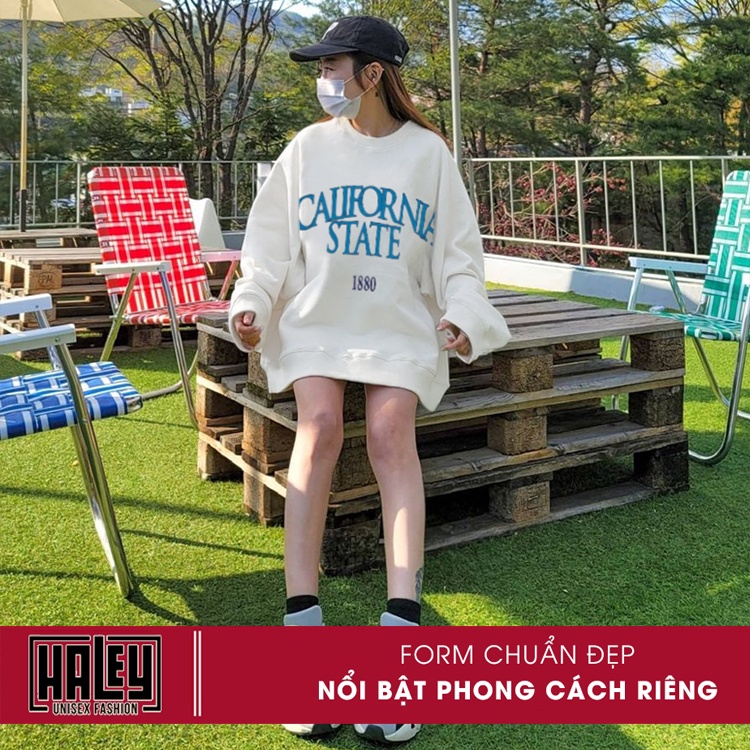 Áo Sweater CALIFONIA Nam Nữ unisex phong cách Hàn Quốc cá tính, Chất nỉ bồng đẹp HALEY HD330 | BigBuy360 - bigbuy360.vn