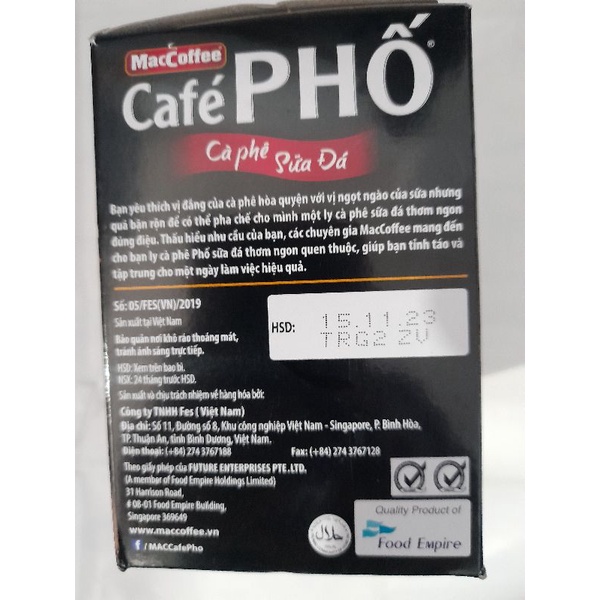 Hộp cà phê Phố sữa đá 10 gói 24g