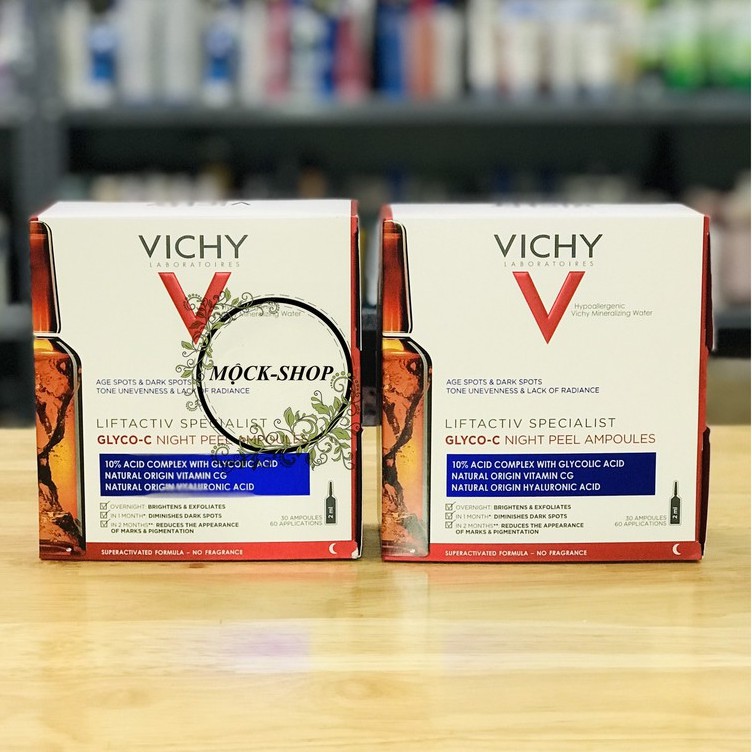 Serum giảm thâm nám tàn nhan ban đêm Vichy Liftactiv Specialist Ampoule Glyco C ngăn lão hóa sáng da (CAO CẤP)