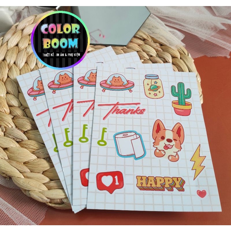 In Sticker Theo Yêu Cầu Cắt Bế Sẵn - Kích thước 12*18cm