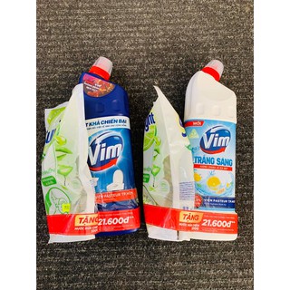 (kèm quà tặng rửa chén sunlight túi 200g) Nước tẩy vim 880ml chanh sả - xanh dương