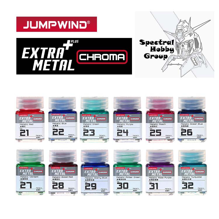 Sơn mô hình Extra Metal EM Series Metallic lacquer - Jumpwind EM21 - EM32