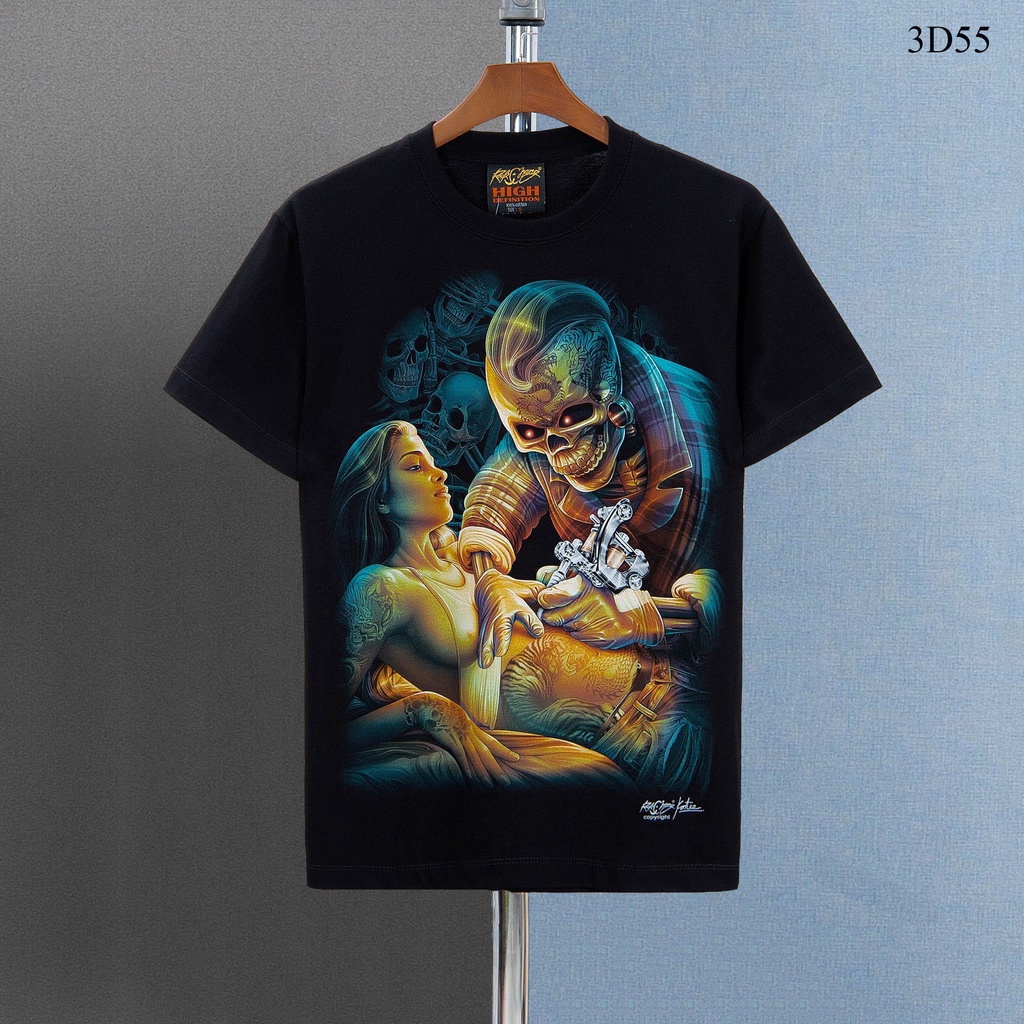 Áo phông nam nữ, áo thun in 3D Thái Lan hình in cao cấp ảnh thật chất cotton - A3D55