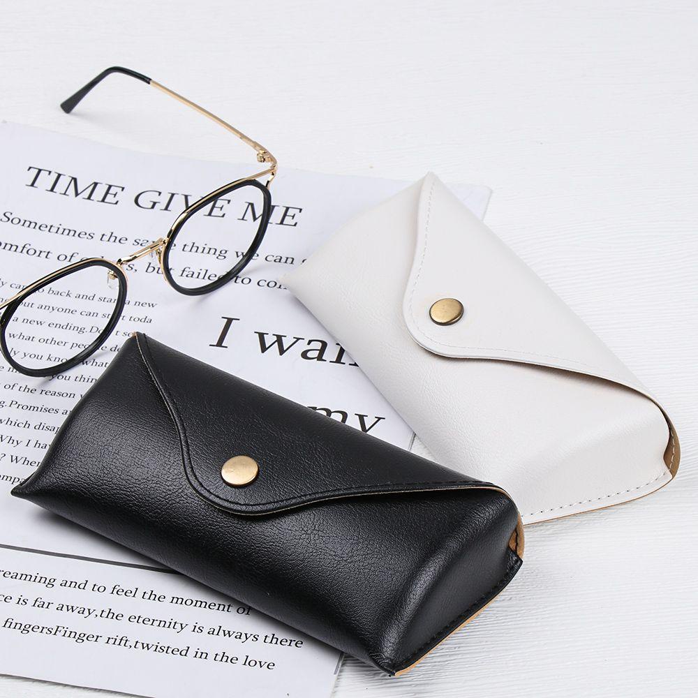 Hộp Đựng Mắt Kính Bằng Da Có Khóa Kim Loại Tiện Dụng Ốp