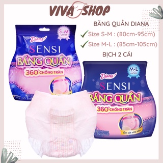 Băng vệ sinh diana quần ban đêm 2 cái/ 1 túi | băng quần diana