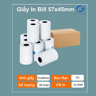 Giấy In Bill K57 Cho Máy Nhỏ (57mmx45mm) - 20 Cuộn
