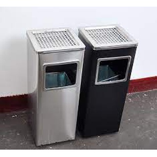 Thùng rác inox A34-B (có gạt tàn thuốc lá)