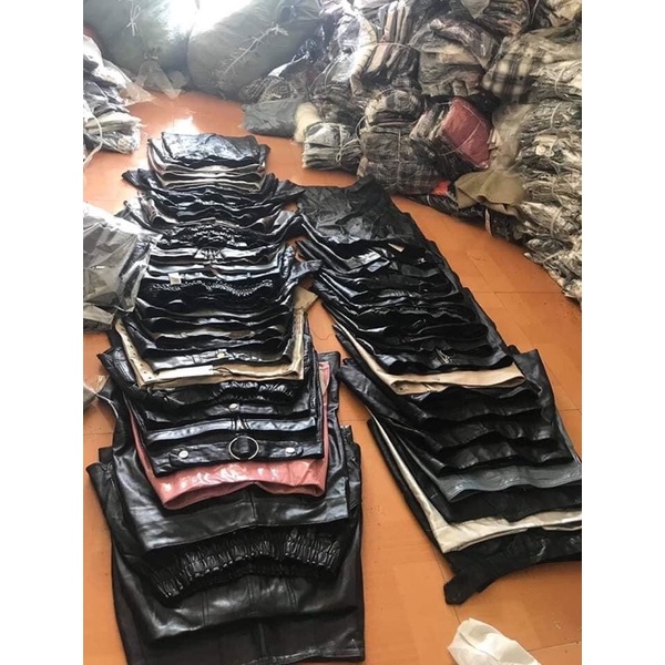 Chân váy da quần sooc da chọn livetream