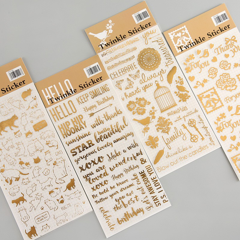 Sticker hình dán trang trí cho sổ planner và sổ còng