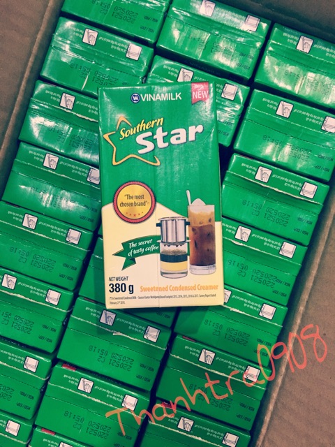 Sữa đặc Ngôi sao Phương Nam xanh lá- Hộp giấy 2 hộp x 380g