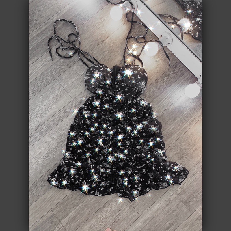 [Mã SKAMA06 giảm 8% tối đa 50K đơn 250K] Đầm Body Nhún Đuôi Tôm Cột Vai Cúp Hoa Cao Cấp | BigBuy360 - bigbuy360.vn