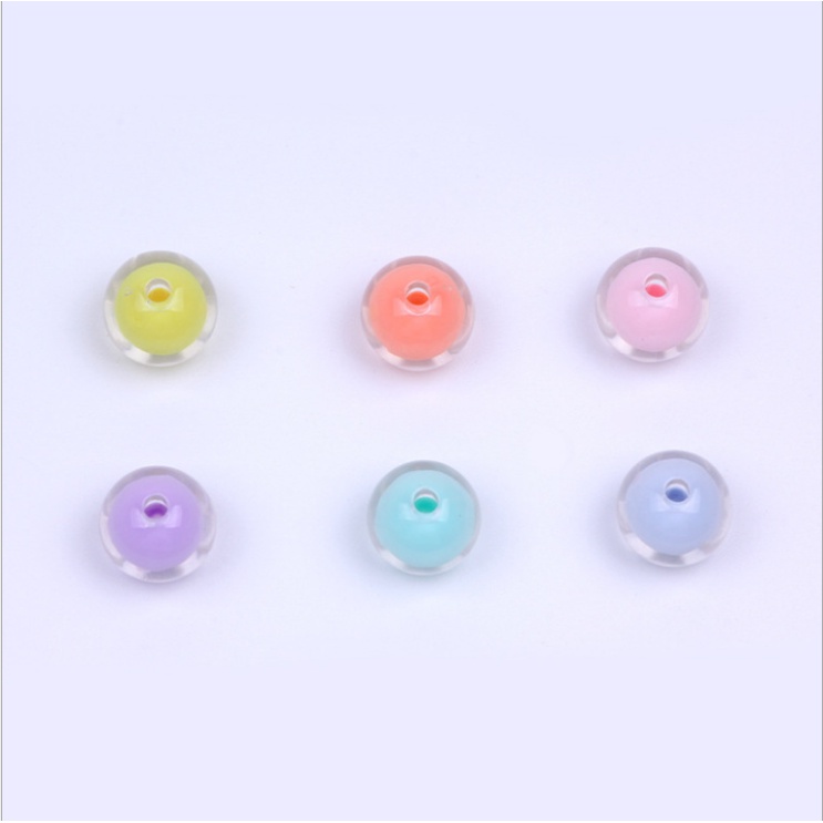 Hạt acrylic trong suốt hình tròn nhiều màu sắc dùng làm trang sức