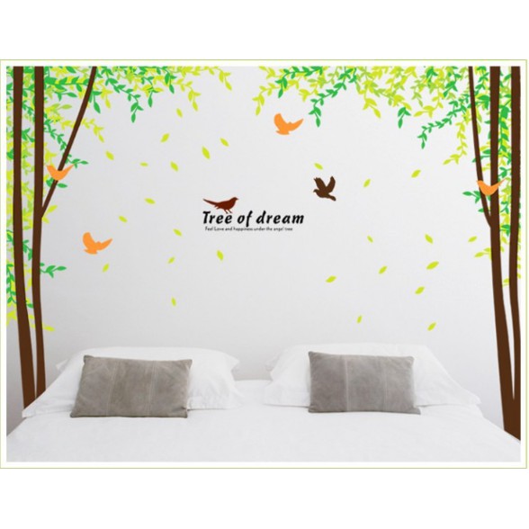 Decal trang trí tuòng - Cây lớn dây leo nhí nhiều kiểu ( SIZE 2 TẤM )