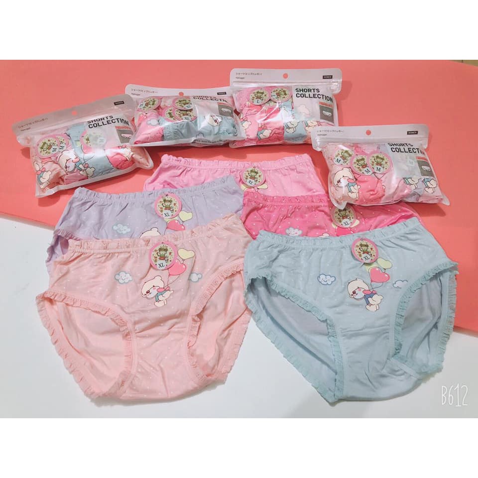 Set 5 quần chip bé gái cotton Thái Lan