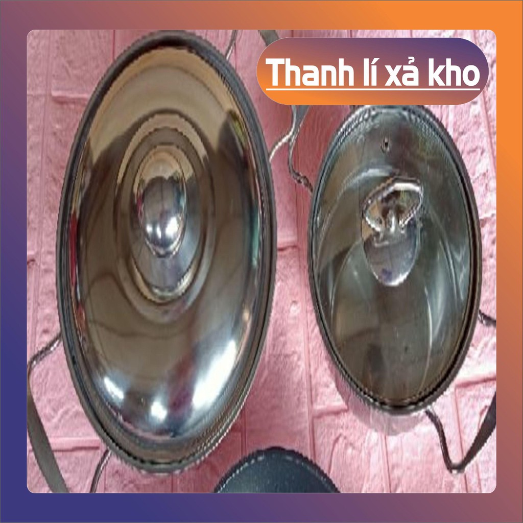 (Thanh lý giá rẻ) Góc thanh lý: bộ xoong nồi chảo 3 món (giá gốc 197k)