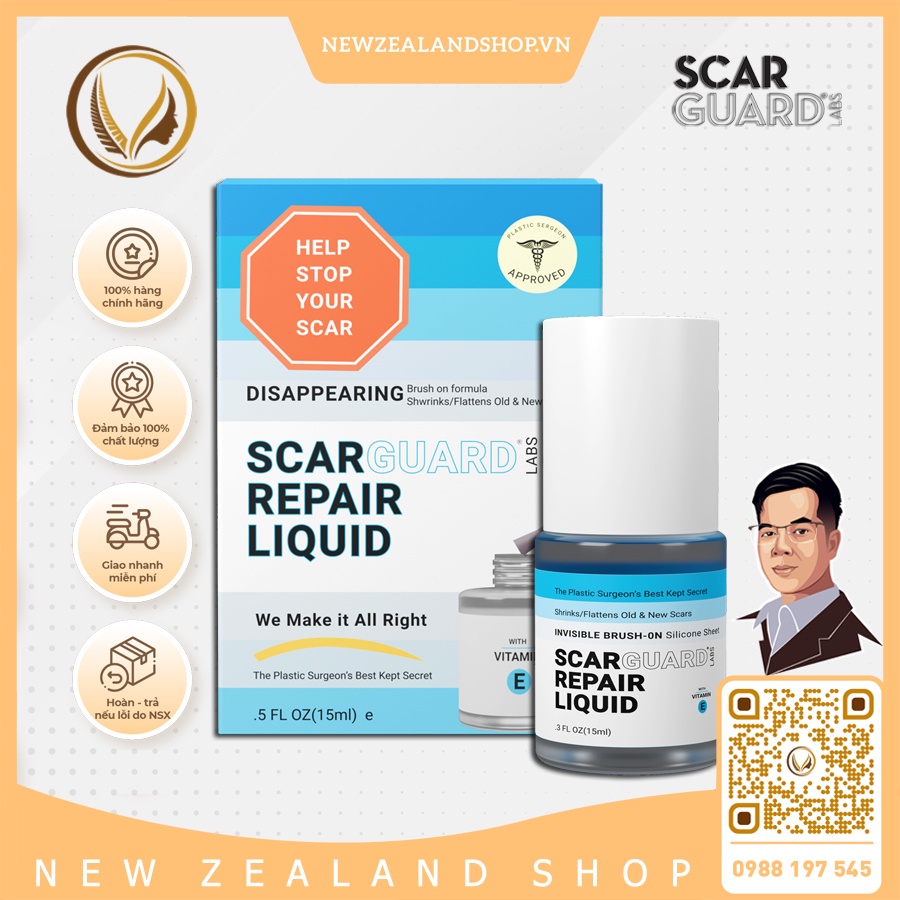 Gel Sẹo Lồi Scarguard Repair Liquid 15ml của Mỹ