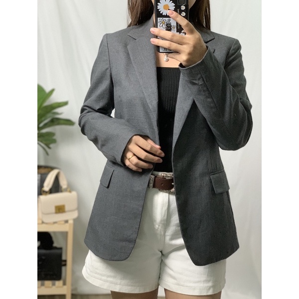 Áo vest nữ 2hand màu xám, 2 lớp made in korea