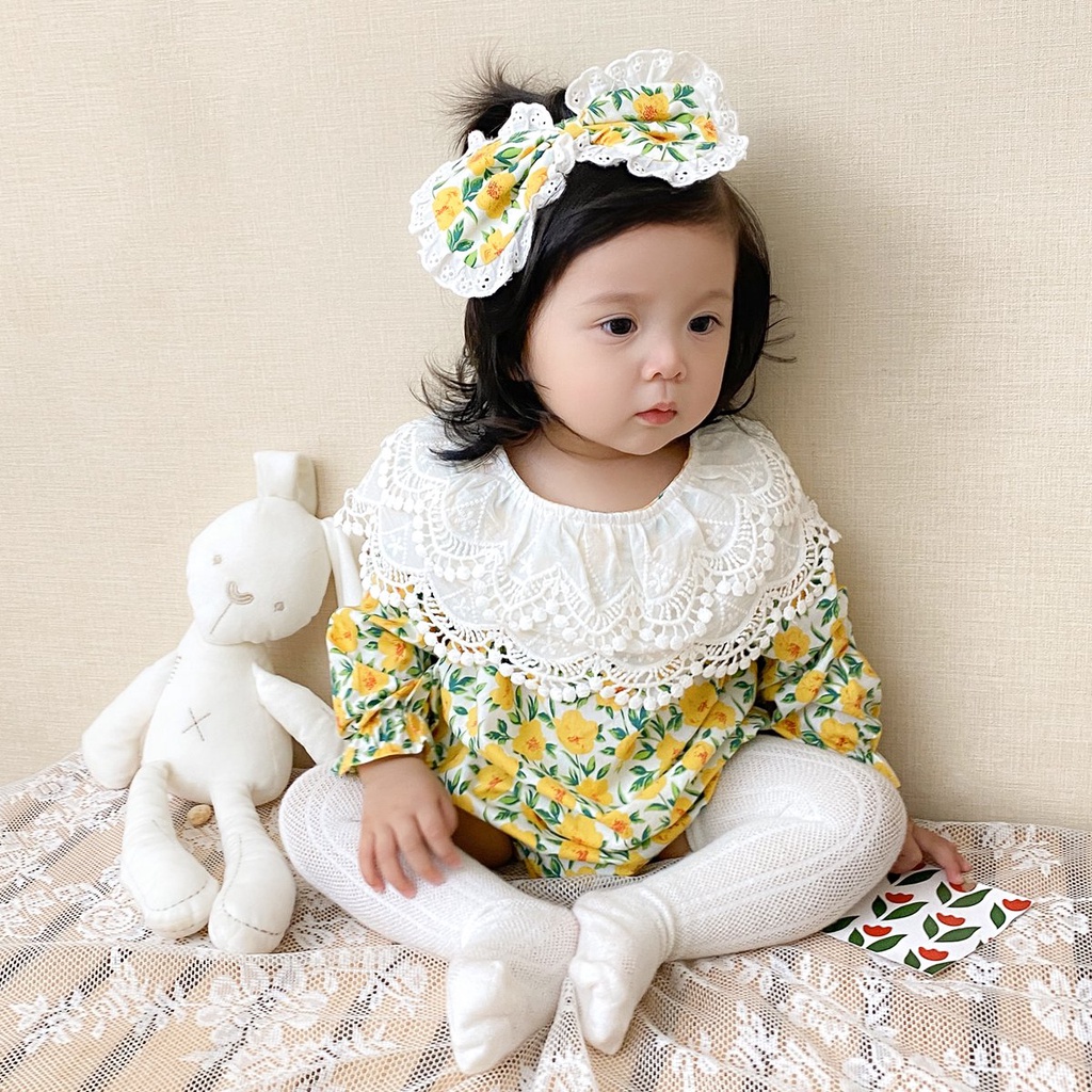 Áo Liền Quần Dạng Váy Bằng Cotton Trơn Phong Cách Hàn Quốc 0092