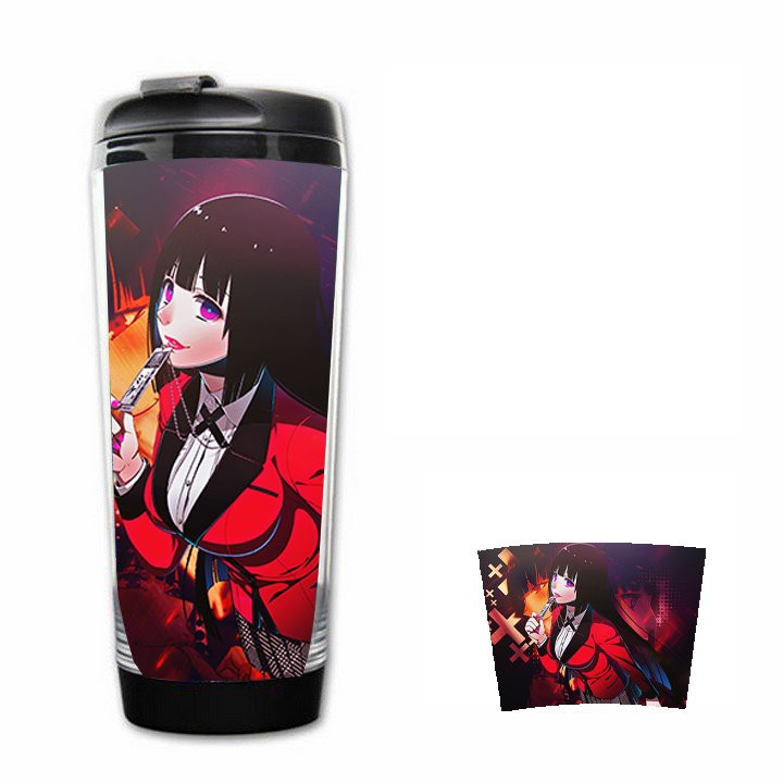 Bình nhựa đựng nước in hình KAKEGURUI HỌC VIỆN ĐỎ ĐEN anime chibi xinh xắn độc đáo
