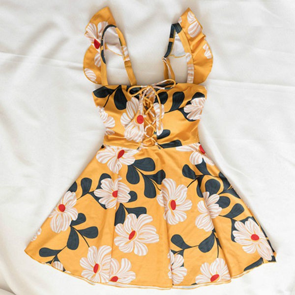 Có sẵn Bộ đồ bơi nữ liền mảnh hoa rút dây ngực | BigBuy360 - bigbuy360.vn